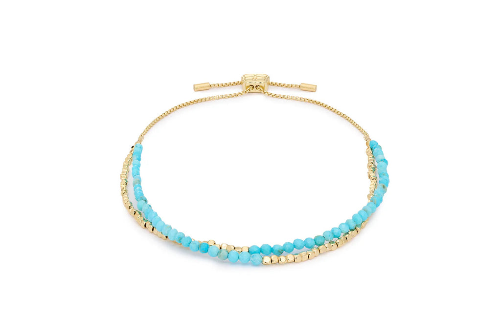 Juniper Turquoise & Gold Multi Strand Bracelet  image 0