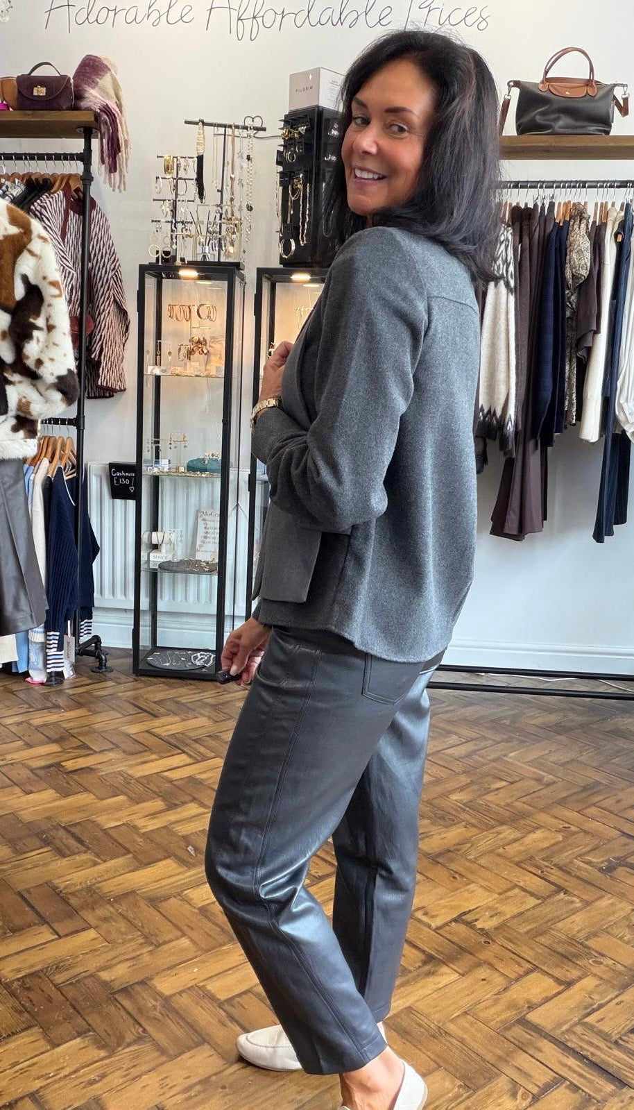 Lottie Faux Leather Carrot Fit Trousers