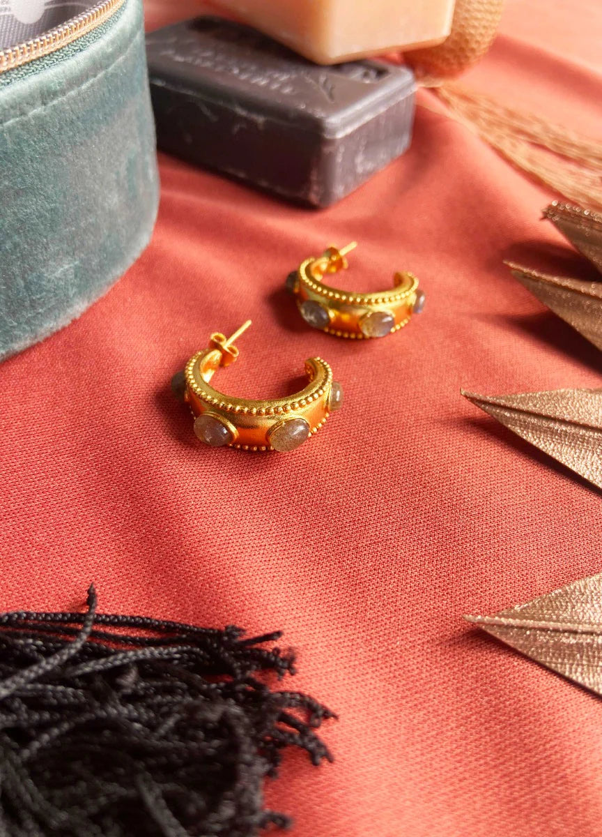 Daphne Gold Hoop Earrings image 5