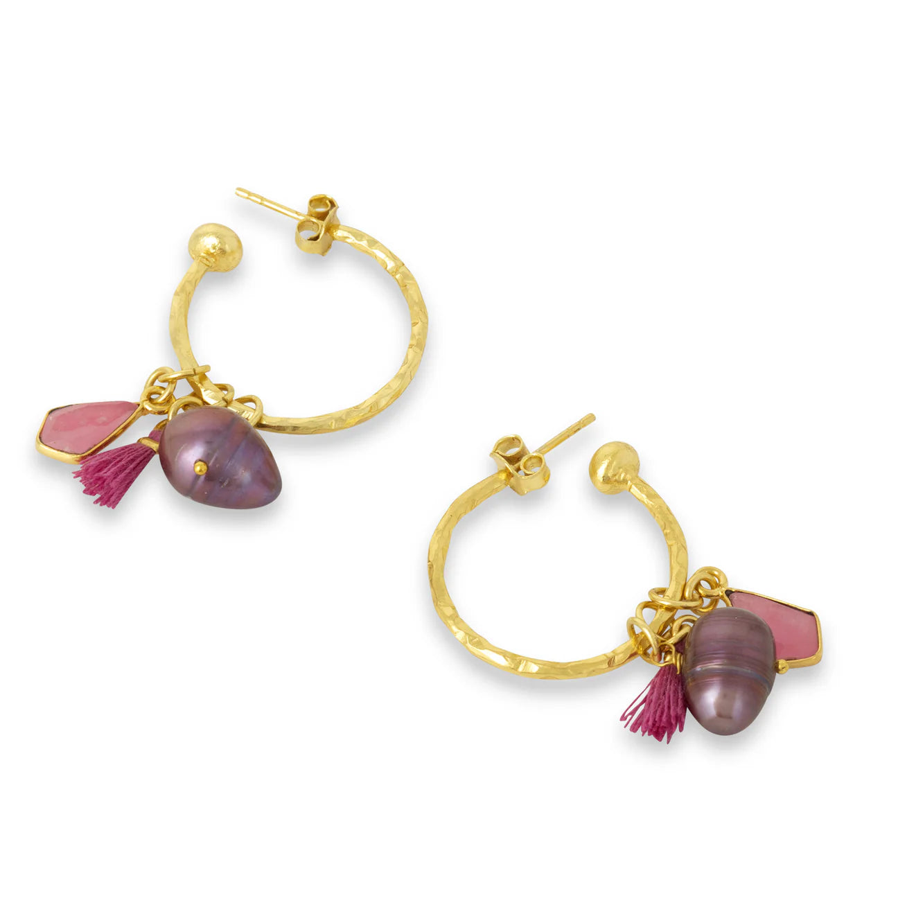 Nicky Gold Plated Small Hoop Earrings  image 3