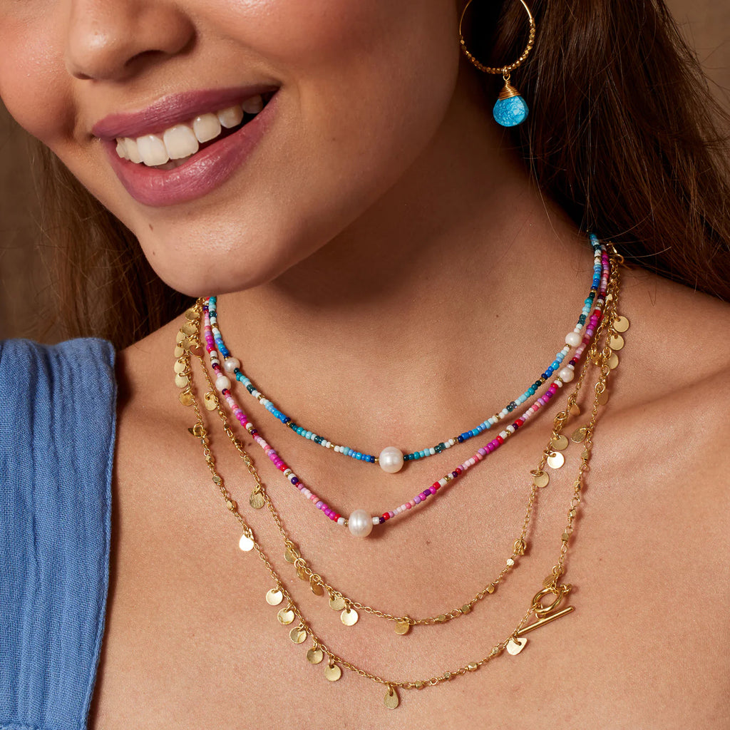 Gaia Beaded Pearl Short Necklace  image 0