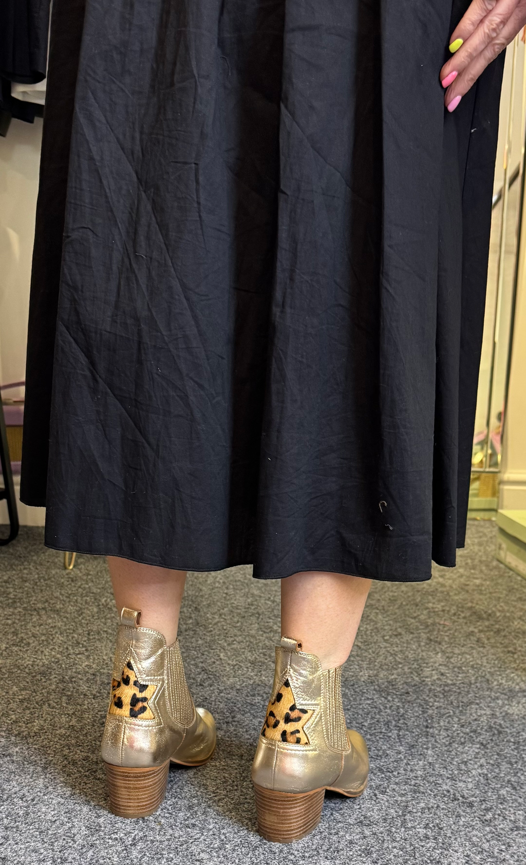 Starry Leather Ankle Cowboy Boots image 2