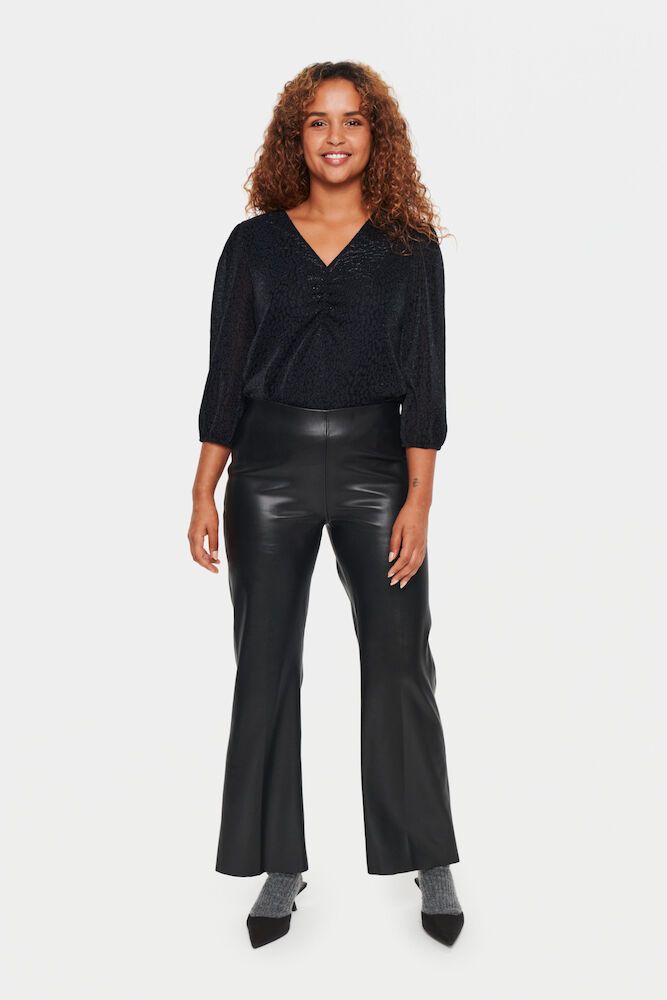 Saint Tropez Faux Leather Flared Trousers image 8