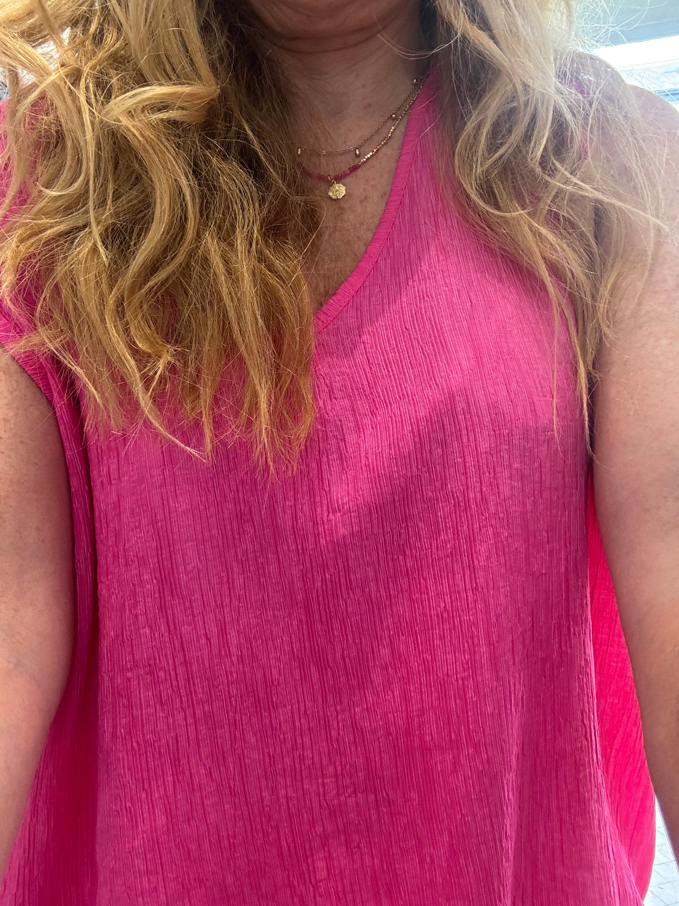 Tori Crinkle Sleeveless Vest Top image 6