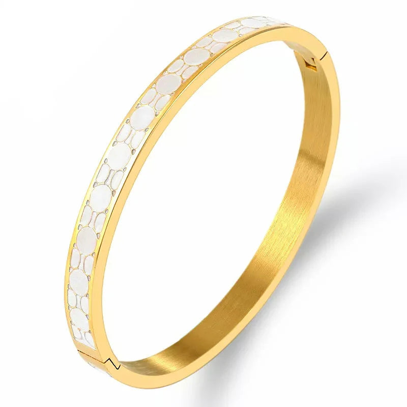 Enamel Wide Bangle image 3