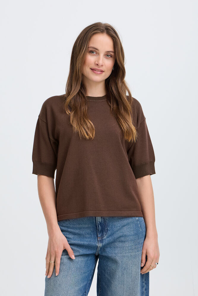 B Young Knitted TShirt in Brown  image 3