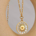 Sun Mother of Pearl Gold Necklace image 0