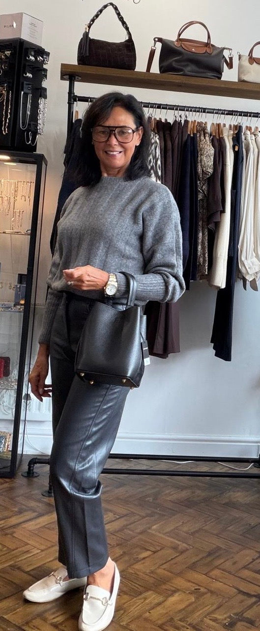 Lottie Faux Leather Carrot Fit Trousers