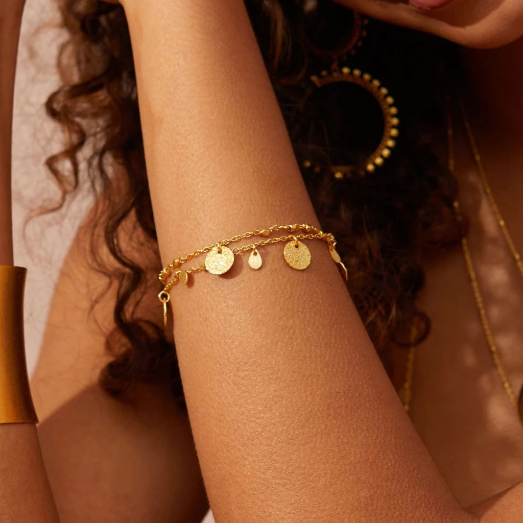 Athens Gold Coin Charm Bracelet  image 0