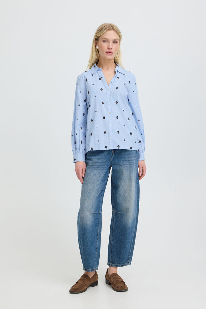 B Young Fabienne Chambray Cotton Shirt image 4