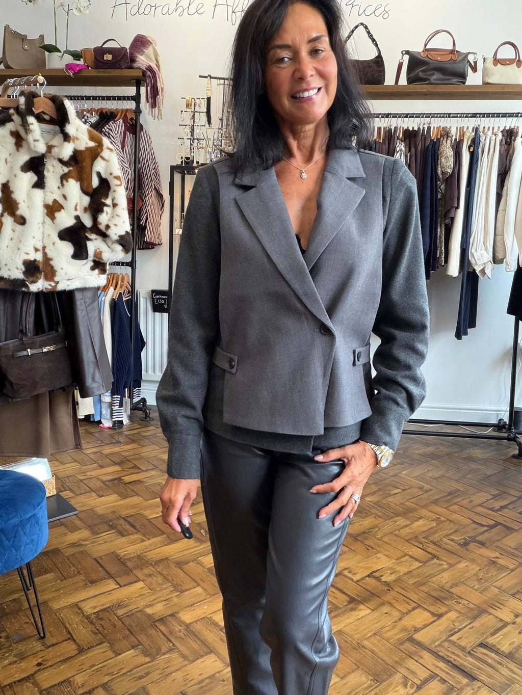 Lottie Faux Leather Carrot Fit Trousers