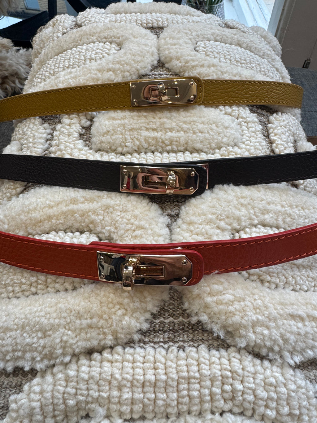 Henrietta Slim Leather Belt image 0
