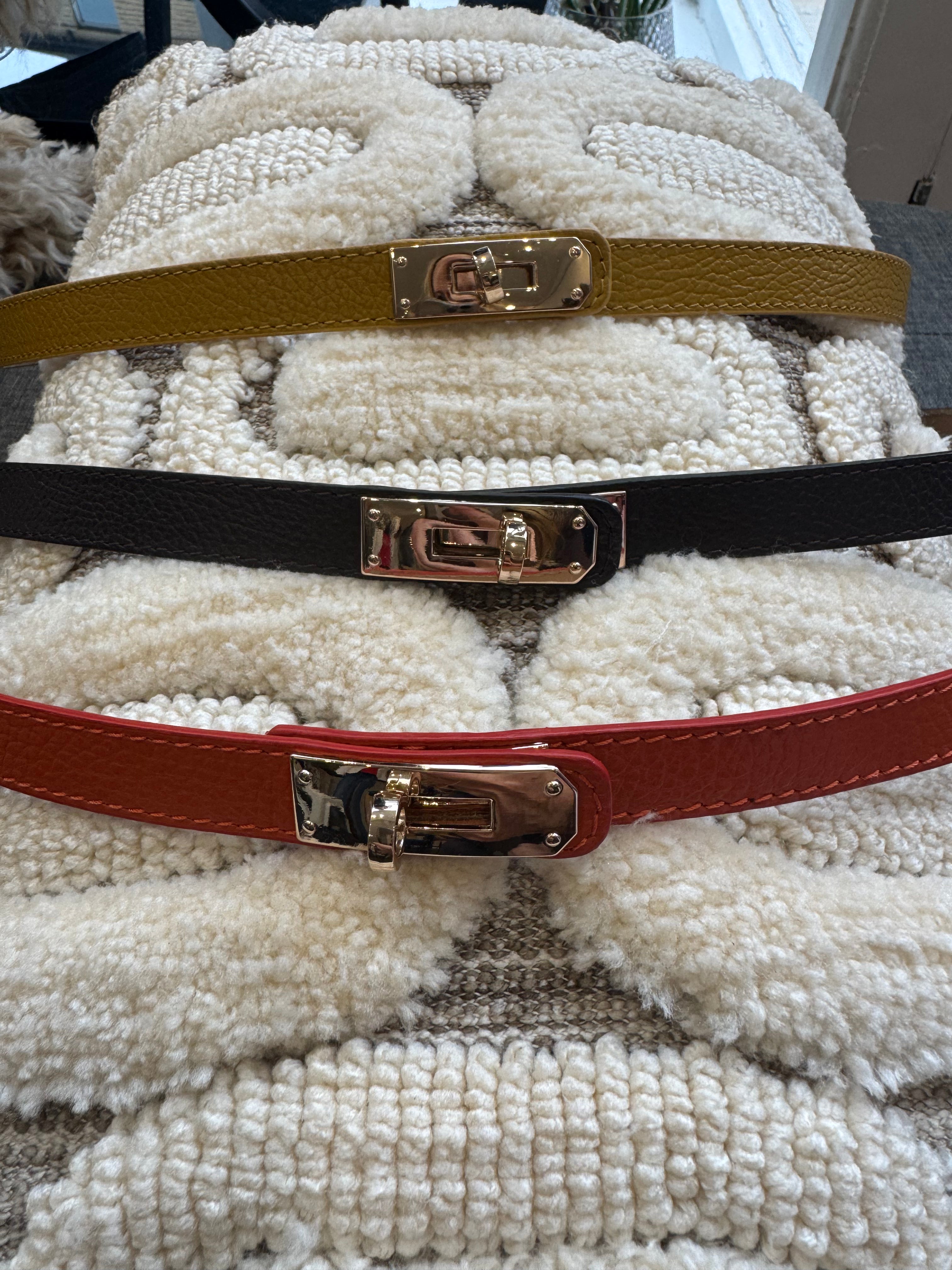 Henrietta Slim Leather Belt image 0