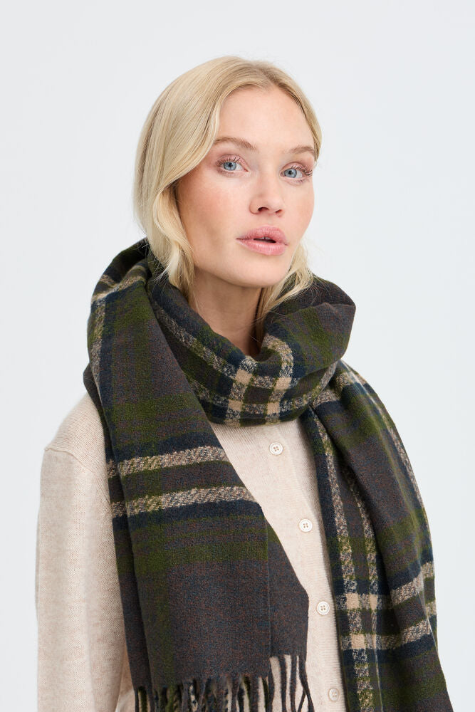 B Young Checked Scarf