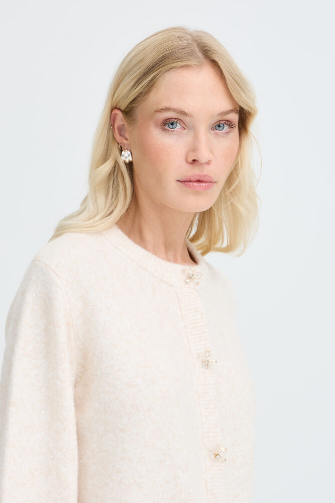 B Young Deco Cream Cardigan