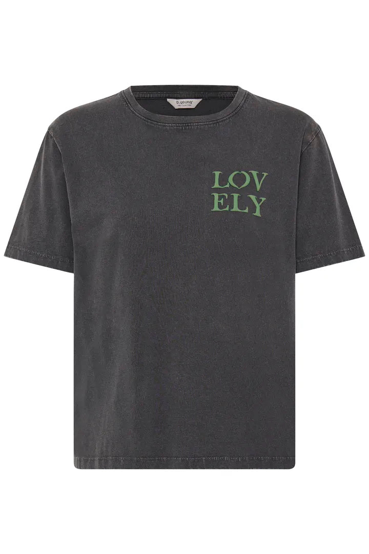 B Young Charcoal Grey Cotton Lovely T-shirt image 1