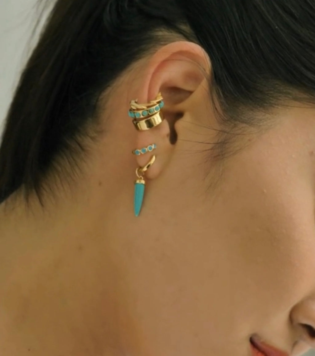 Scream Pretty Turquoise Single Spike Huggie Earring image 2