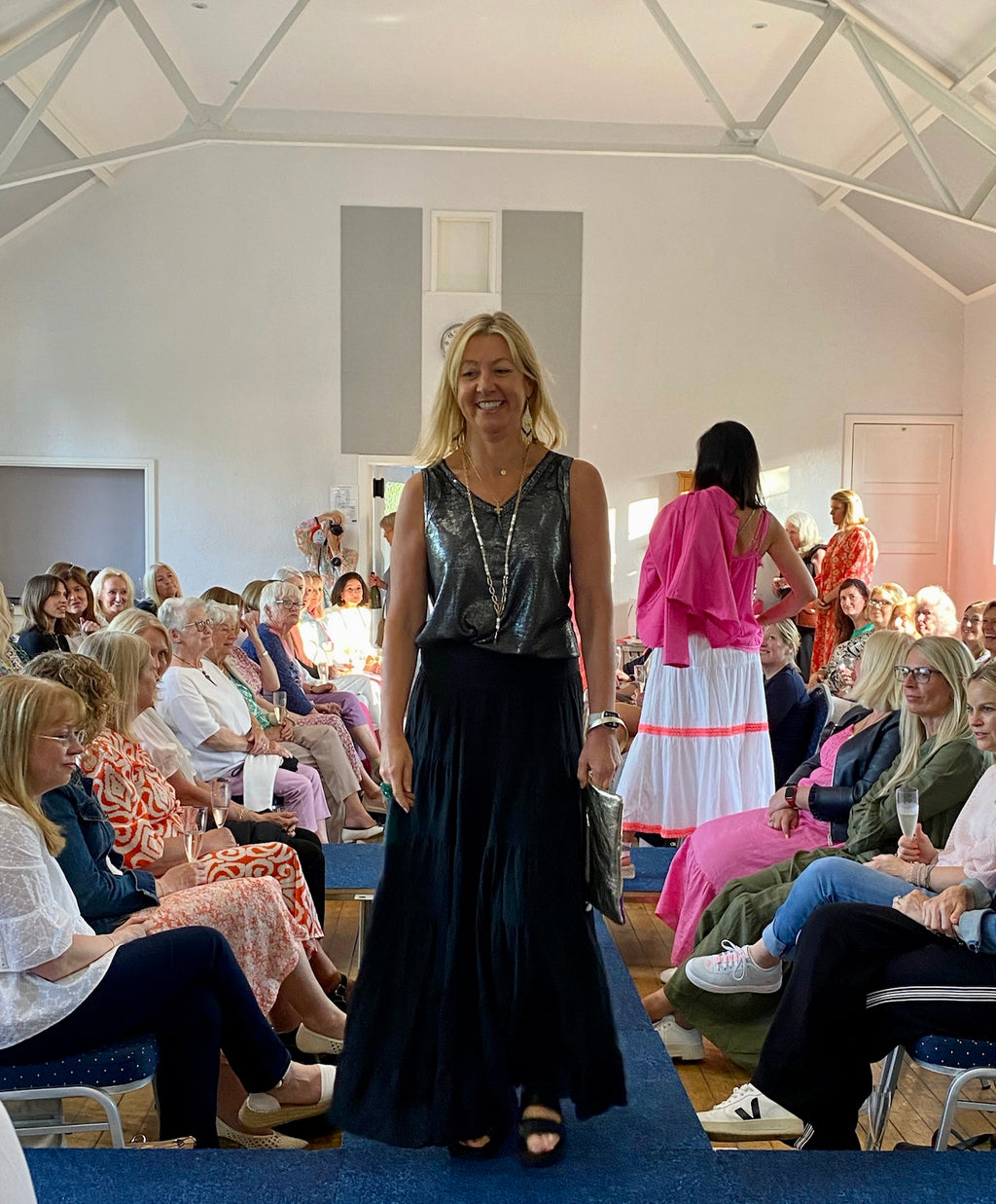 Italian Cotton Tiered Maxi Skirt image 2