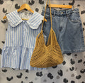 Emma Cotton Stripe Collar Top image 0