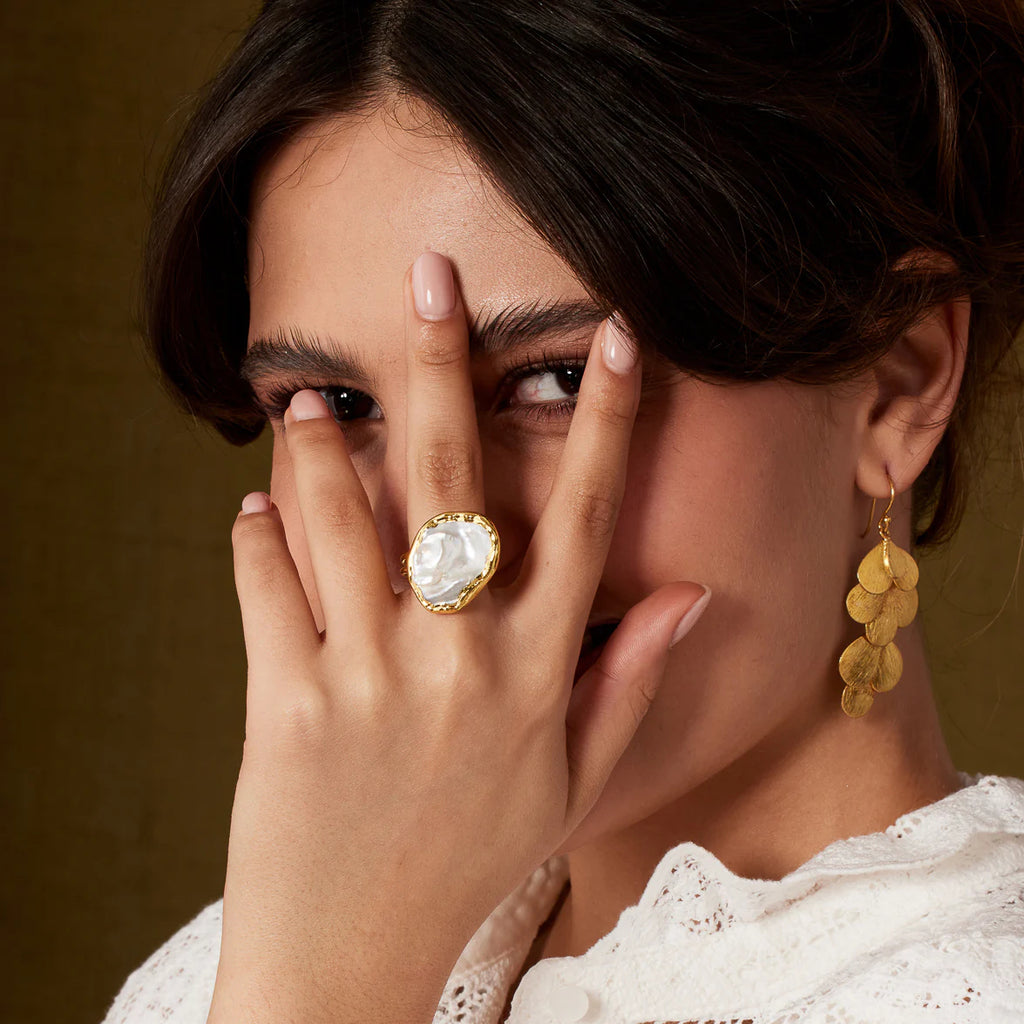 Leila Pearl Cocktail Ring image 0