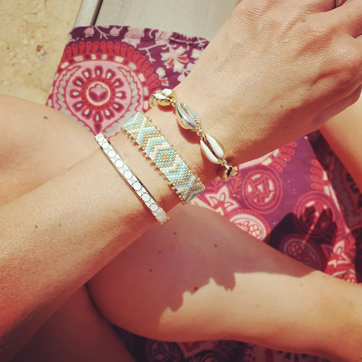 Enamel Wide Bangle image 0