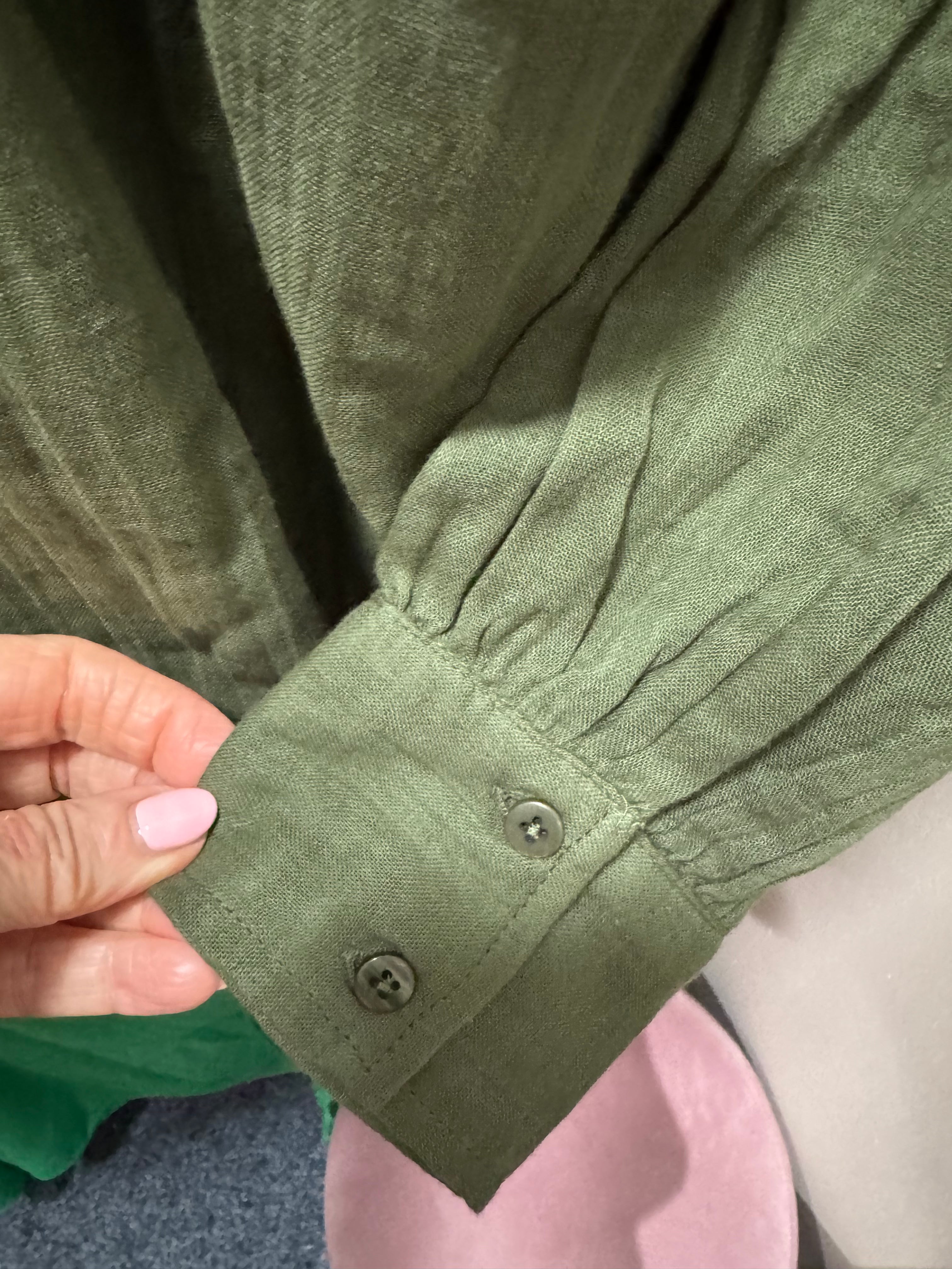 Ichi Foxa Khaki Cotton Shirt image 2