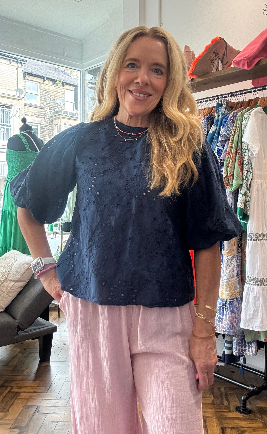 Harper Cotton Broderie Blouse Top image 6