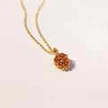 Pine Cone Pendant Short Gold Necklace image 0