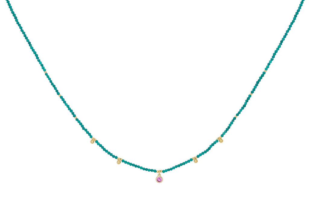Jasmine Semi Precious Stone Short Necklace  image 1