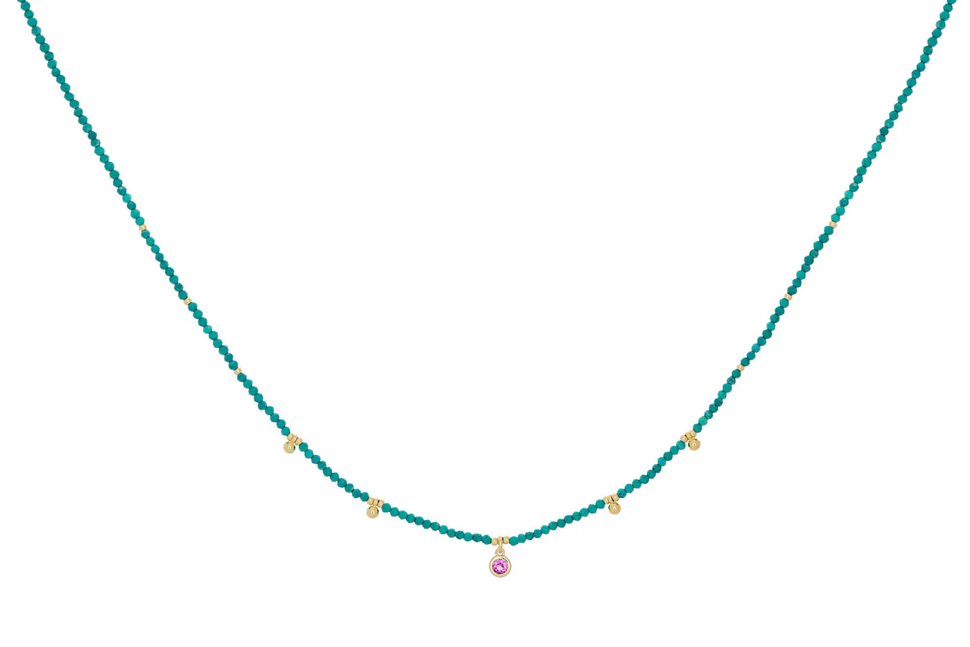 Jasmine Semi Precious Stone Short Necklace  image 1
