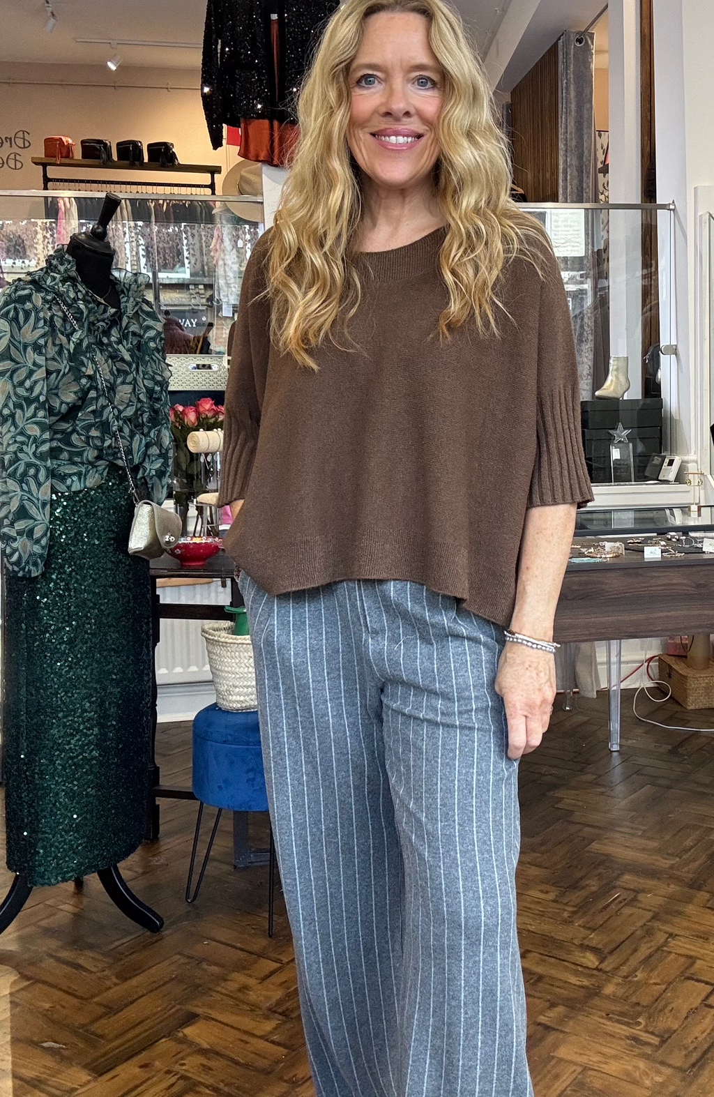 Nattie Rib Edge Boxy Sweater image 4
