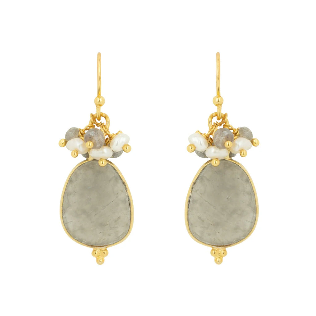 Willow Grey Moonstone Earrings image 1