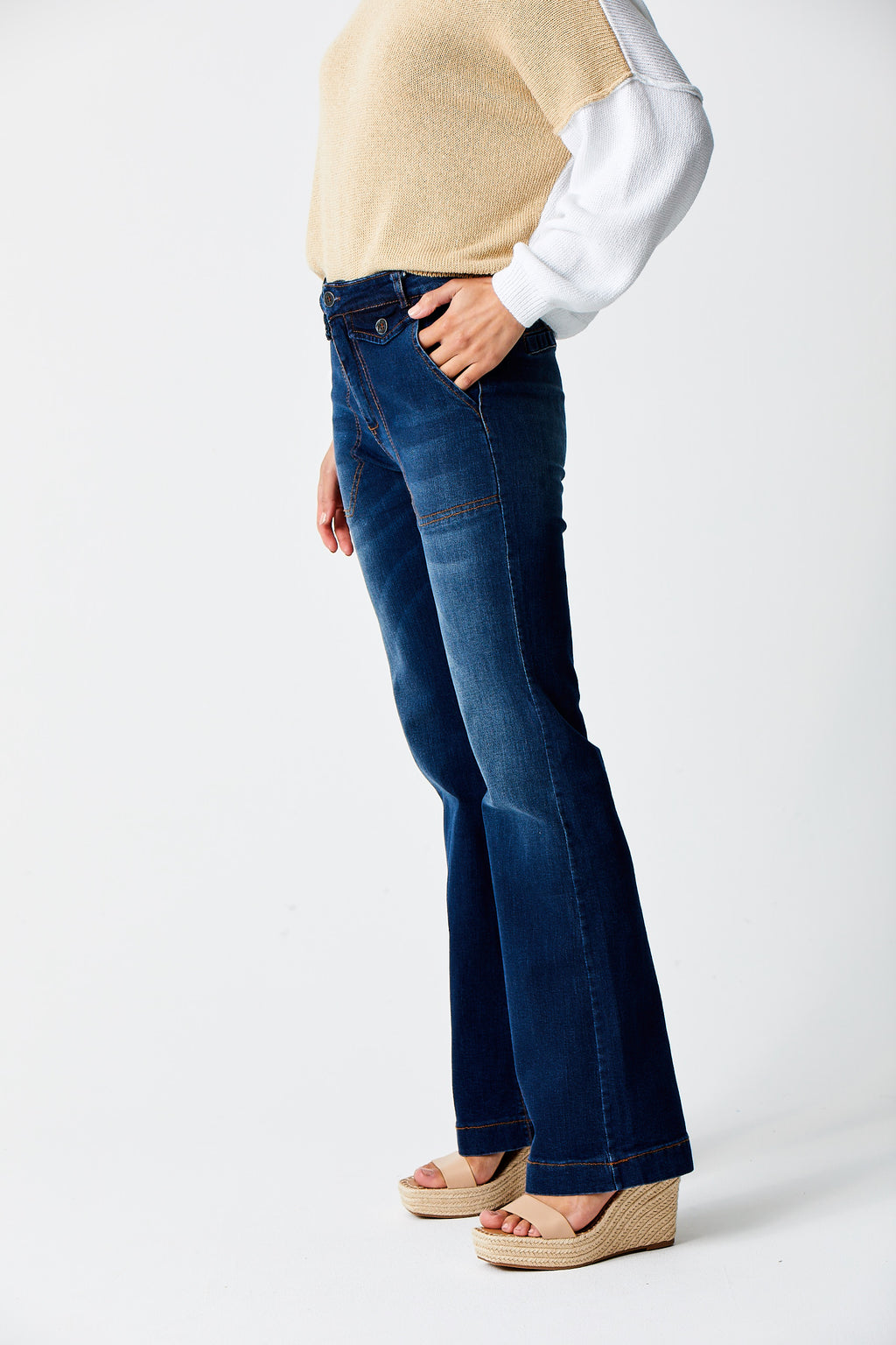 Beau Denim Wash Flared Jeans image 2