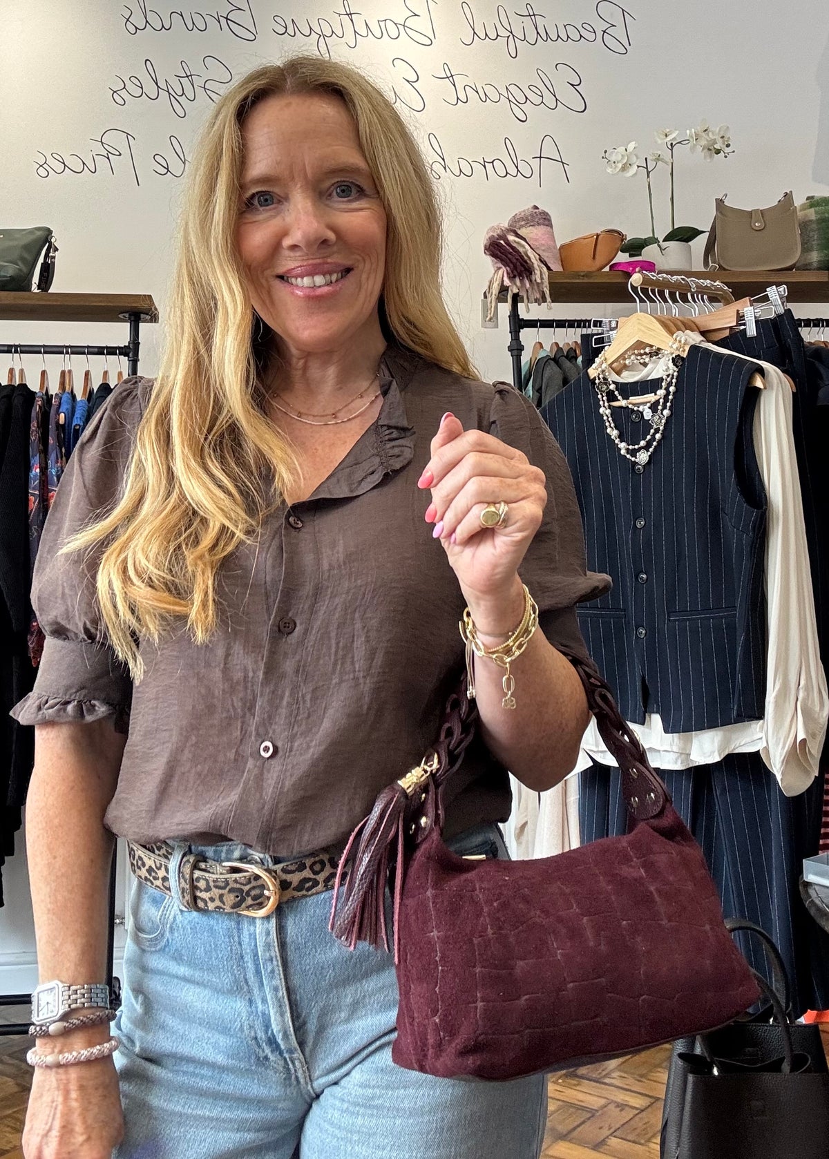 Portofino Suede Leather Bag