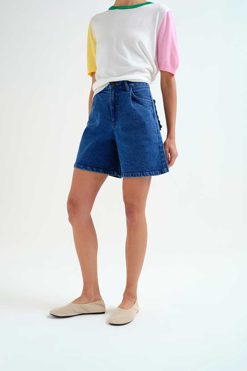 Denim Shorts with Pocket Detail - Spanish Collection  image 3