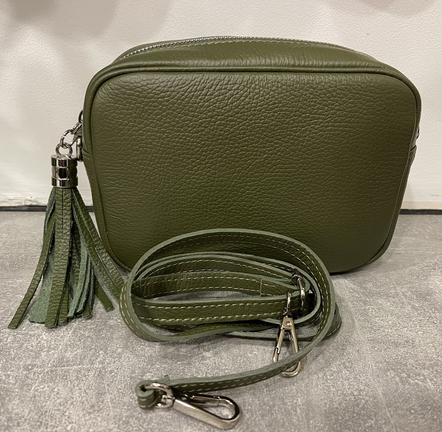 Single Tassel Leather Camera Bag image 8