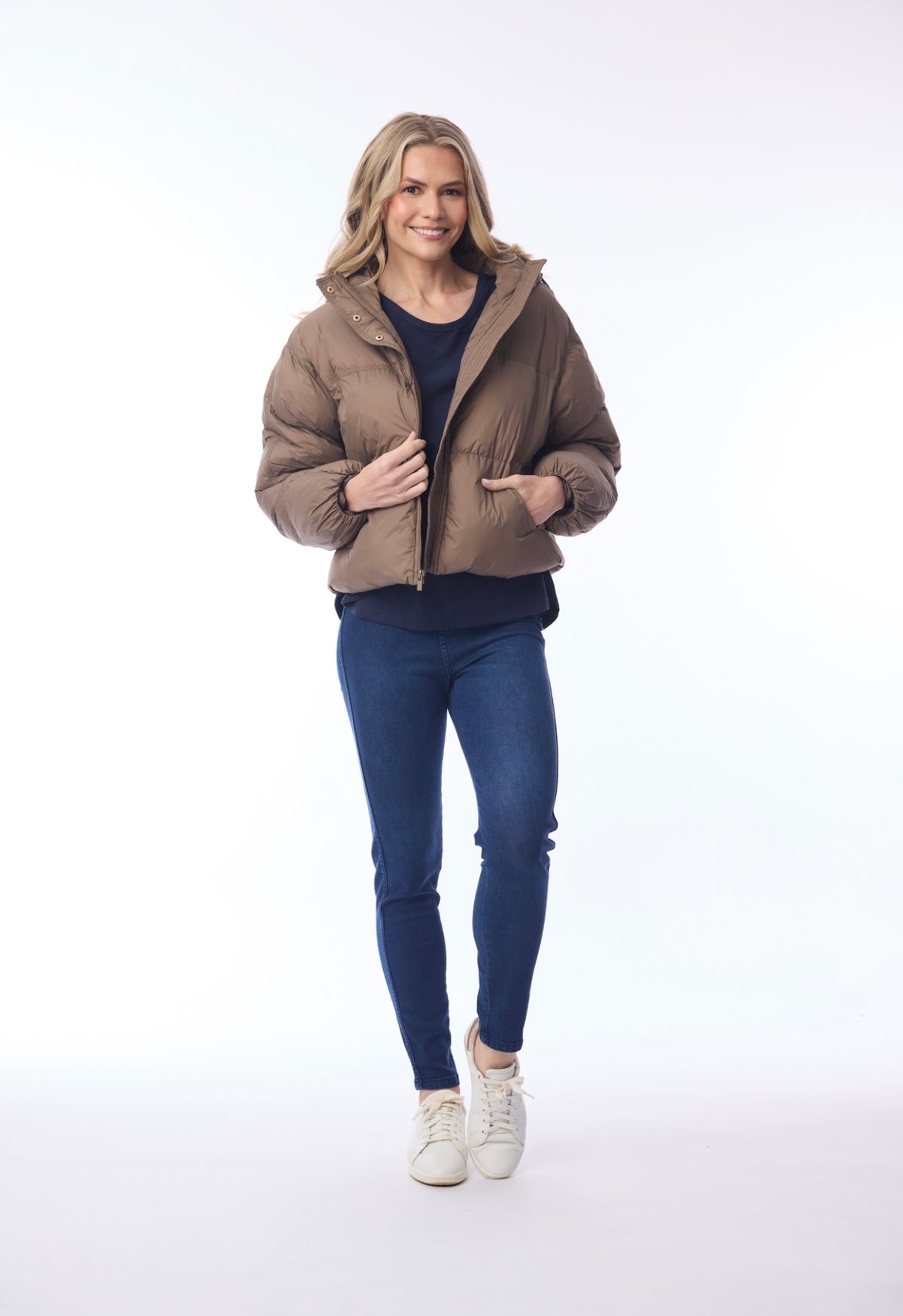 Orientique Cropped Puffer Jacket with Hood