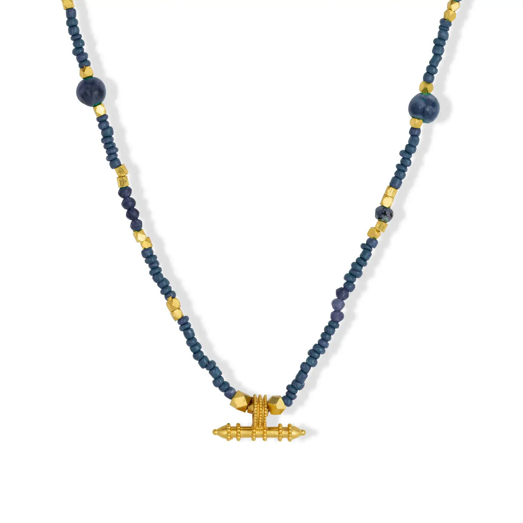 Sadie Navy Short Bead Necklace  image 0
