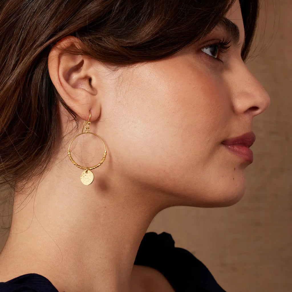 Dominique Mini Gold Hoop Earrings image 0