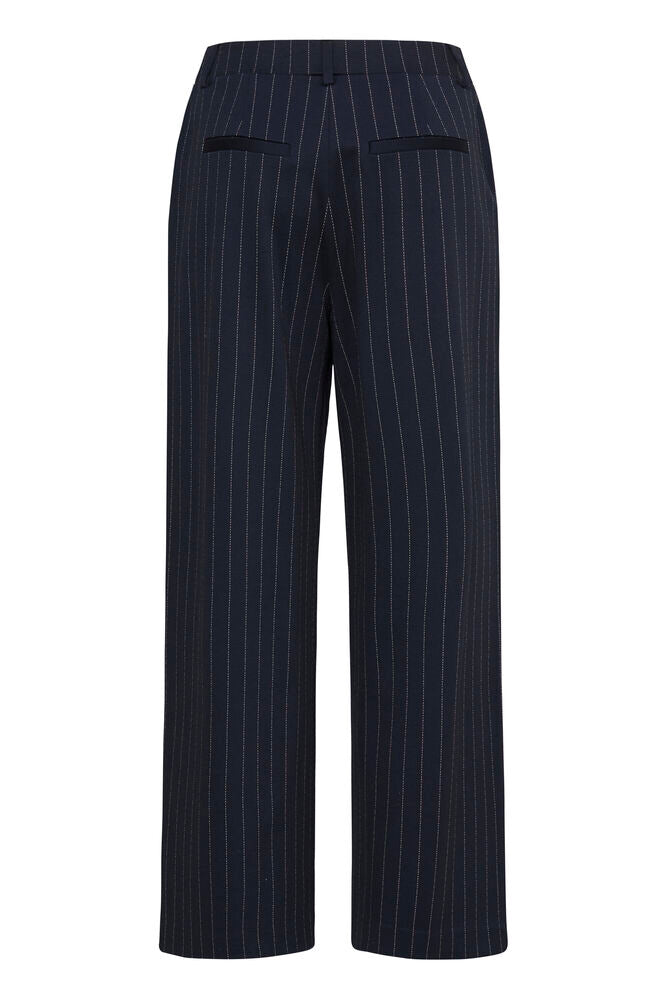 B Young Wide Navy Stripe Trousers  image 2