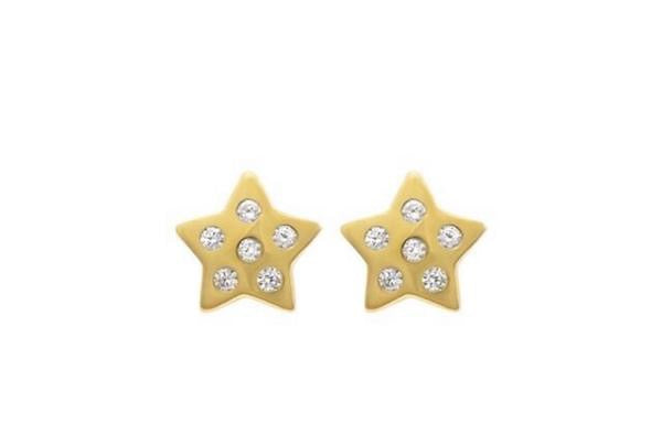 Stardust studs in sterling silver or gold plated earrings  image 1