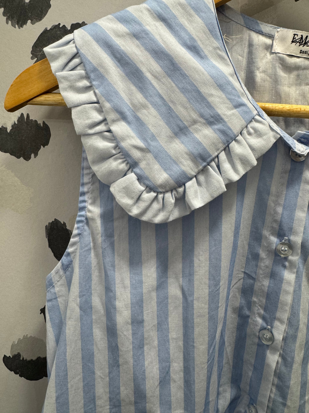 Emma Cotton Stripe Collar Top image 3