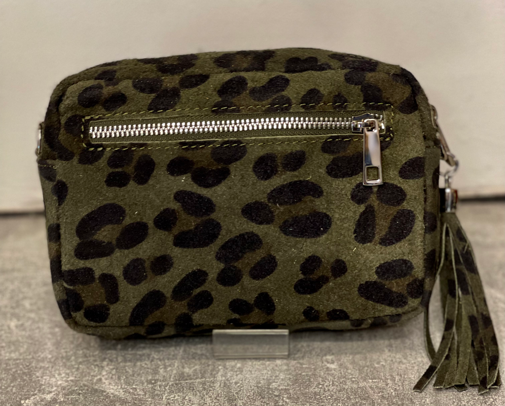 Vespa Leopard Print Suede Tassel Bag image 1