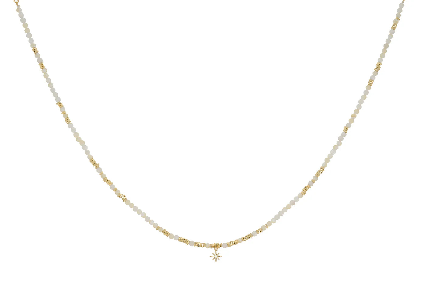 Yolanda Gold Pearl & Moonstone Necklace image 1