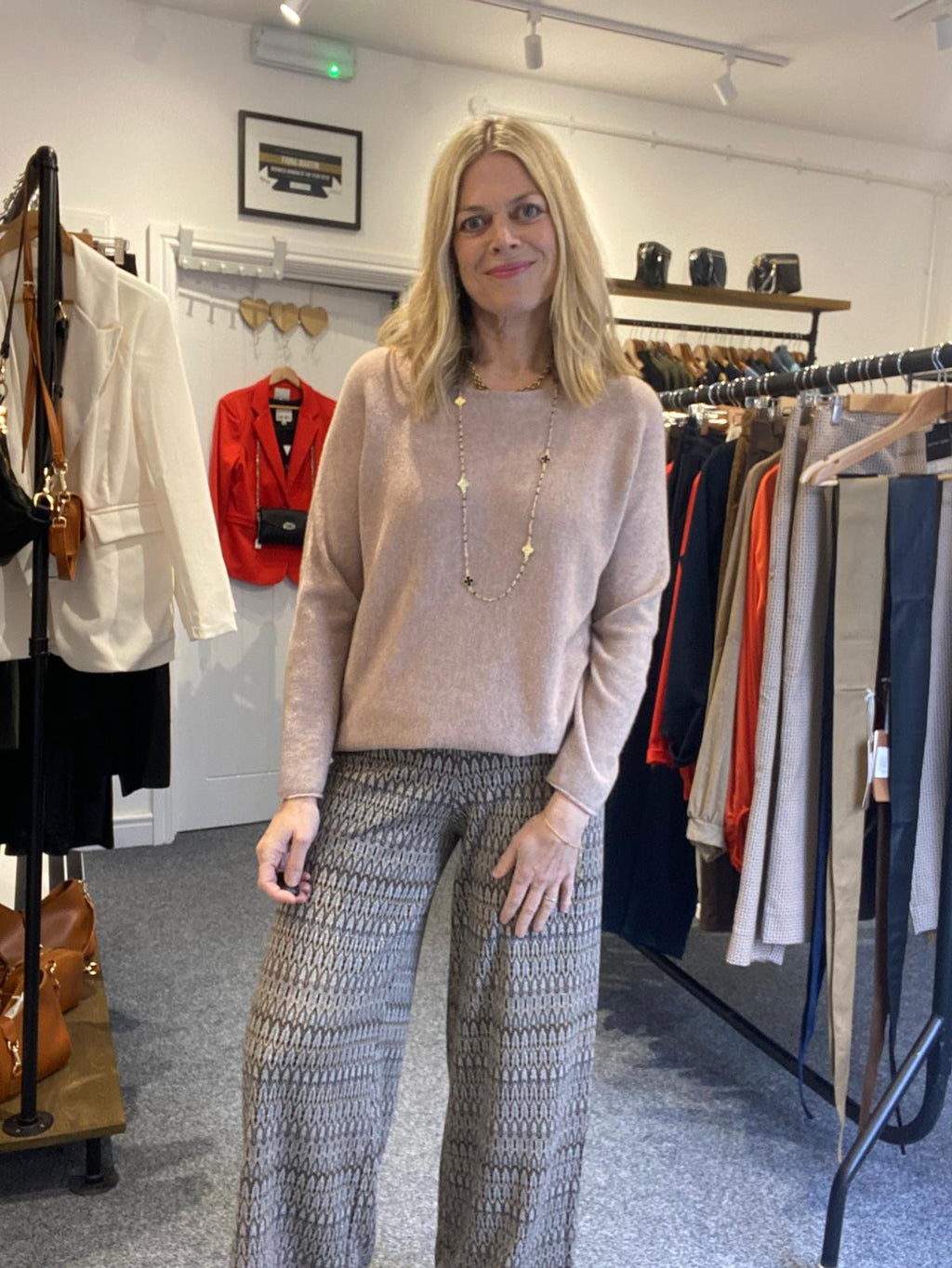 Jaxon Lurex Trim Wide Leg Trousers image 2