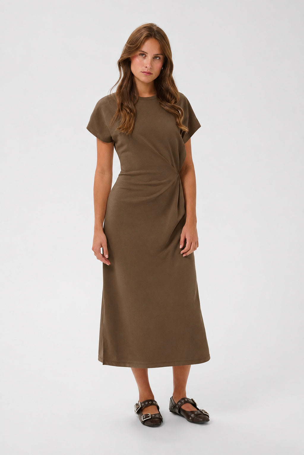 Saint Tropez Theo Dress in Chocolate Brown  image 0