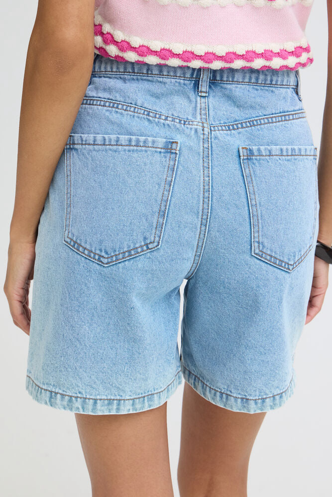 B Young Light Denim Shorts image 1