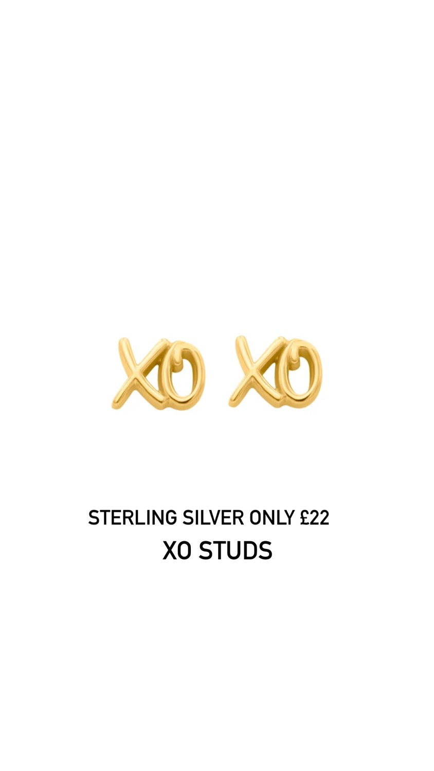 Sterling Silver Stud Earrings LOL XO image 3