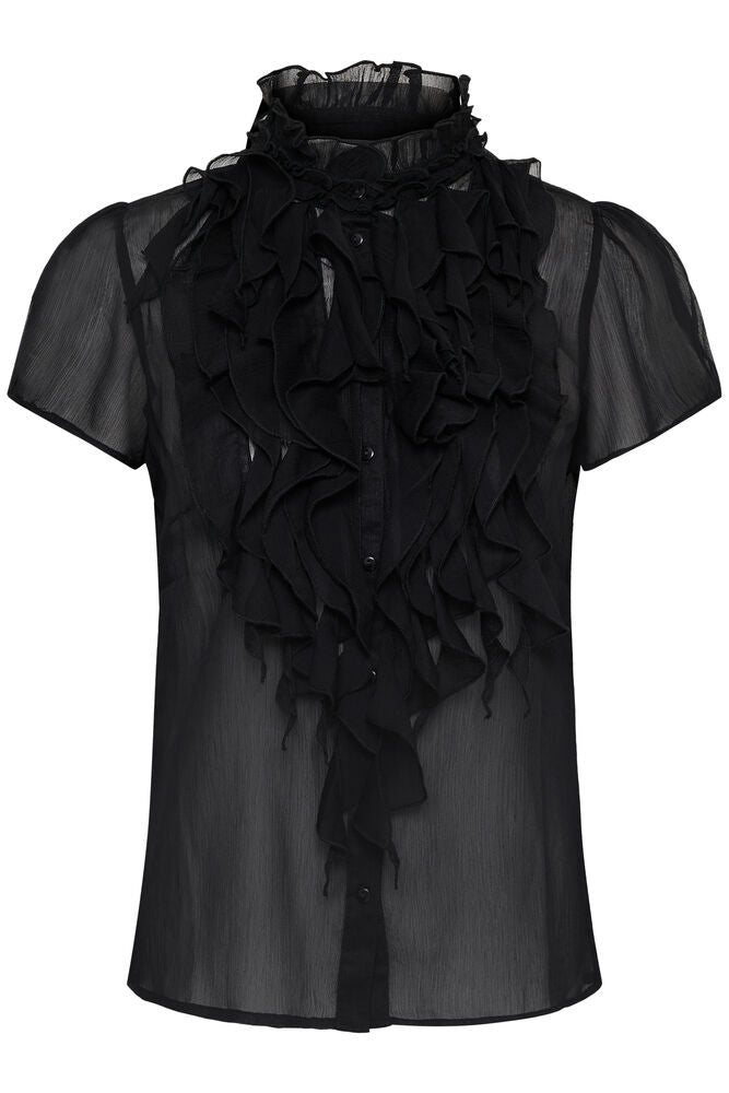 Saint Tropez Ruffle Front Shirt Top image 2