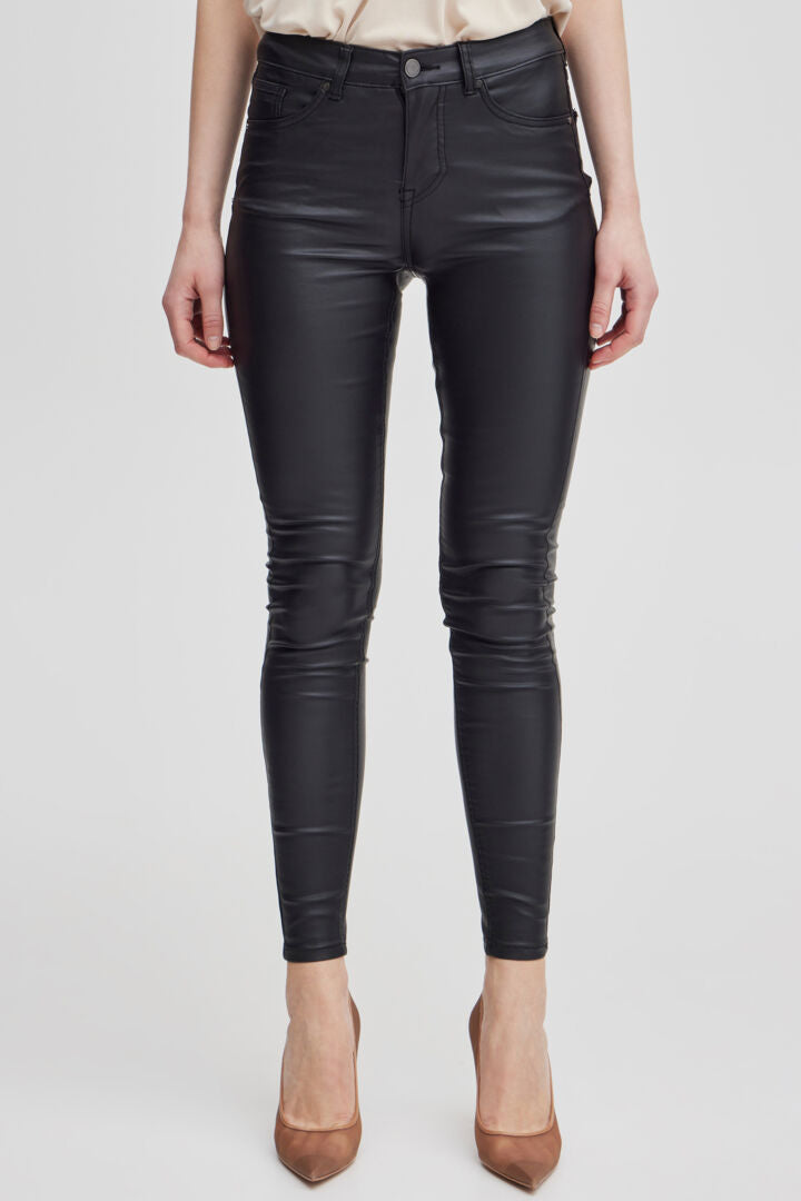B Young Slim Fit Black Faux Jeans image 5